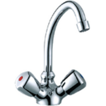 SCANDVIK 70002 Chrome Plated Brass Classic Swivel J-Spout Galley Mixer Faucet 70002